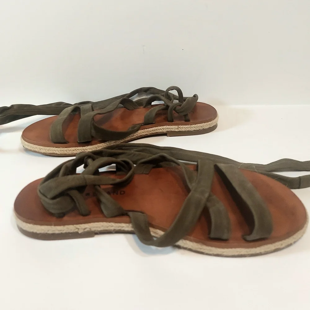 Women's Lucky Brand Olive Wrap Espadrille Sandals Size 7